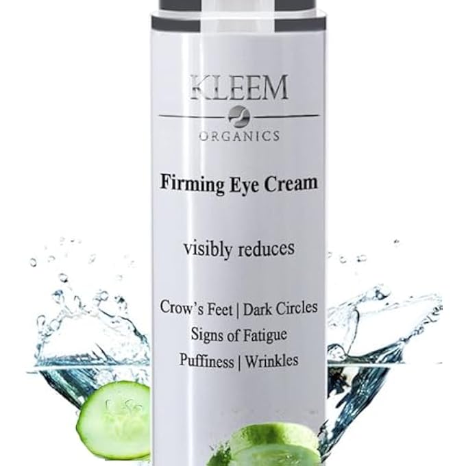 Kleem Organics Anti Aging Eye Cream for Dark Circles and Puffiness that Reduces Eye Bags, Crow's Feet, Fine Lines, and Sagginess in JUST 6 WEEKS. The Most Effective Under Eye Cream for Wrinkles (0.51 fl.oz) - Image 1