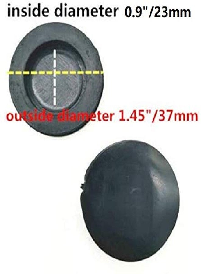 EatingBiting 10Pcs Outer Diameter: 37mm/1.45" Inner Diameter: 23mm/0.9" Black Rubber Money Saving Box Piggy Bank Box Closure Plug Stopper Cover - Image 2