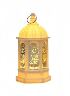 ماركة غير محددة فانوس رمضان، ديكور رمضان كبير، فانوس شمعة ذهبي برونزي عتيق 7*7*13.5، مصباح رمضان معلق مناسب للمنزل، الطاولة، الزفاف، الحفلات، ذهبي برونزي  - Image 1