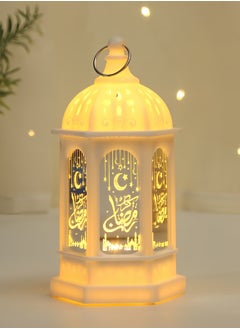 ماركة غير محددة فانوس رمضان، ديكور رمضان كبير، فانوس شمعة ذهبي برونزي عتيق 7*7*13.5، مصباح رمضان معلق مناسب للمنزل، الطاولة، الزفاف، الحفلات، ذهبي برونزي  - Image 2