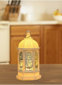 ماركة غير محددة فانوس رمضان، ديكور رمضان كبير، فانوس شمعة ذهبي برونزي عتيق 7*7*13.5، مصباح رمضان معلق مناسب للمنزل، الطاولة، الزفاف، الحفلات، ذهبي برونزي  - Image 3