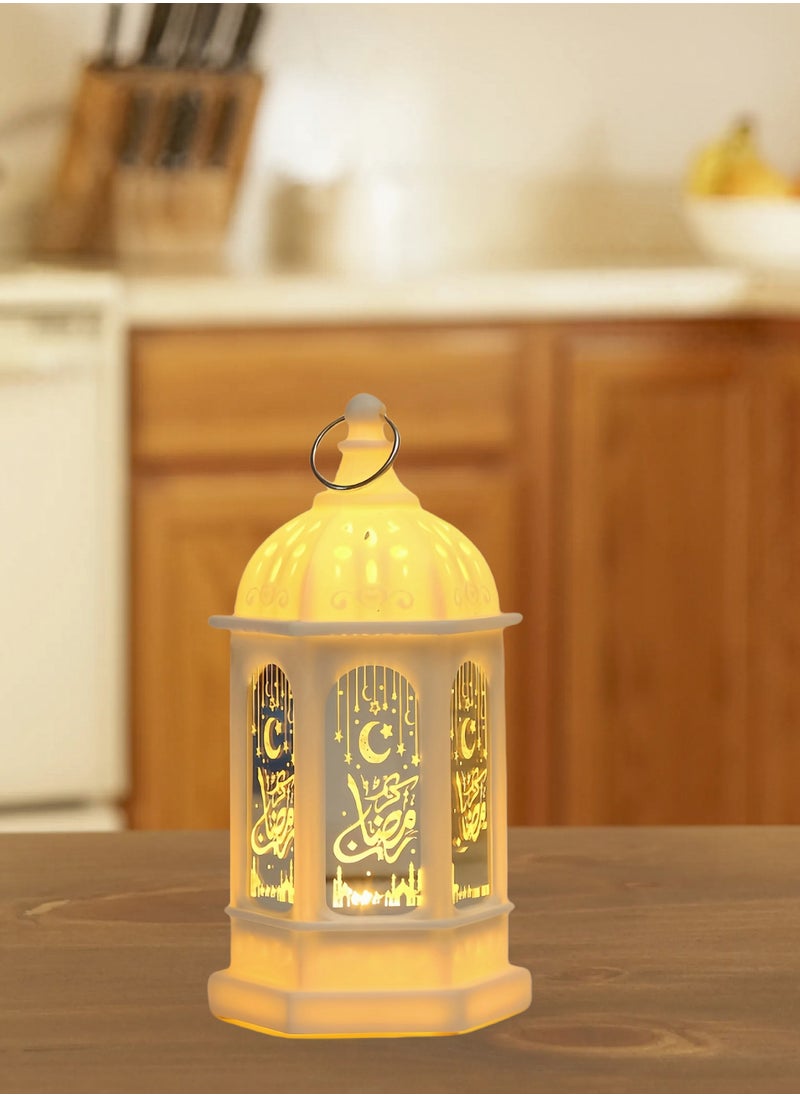 Generic Ramadan Lantern, Black Mini Castle Moon Pattern, LED, Not Waterproof, Decorative Ramadan Lantern, Home Decor  - Image 3