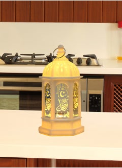 ماركة غير محددة فانوس رمضان، ديكور رمضان كبير، فانوس شمعة ذهبي برونزي عتيق 7*7*13.5، مصباح رمضان معلق مناسب للمنزل، الطاولة، الزفاف، الحفلات، ذهبي برونزي  - Image 4