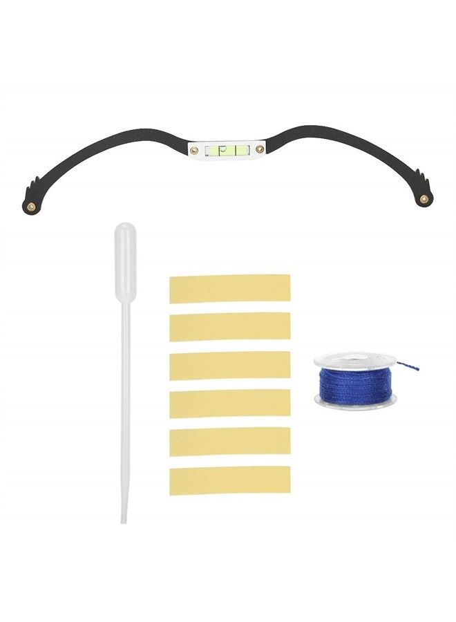 ZJchao Eyebrow Tattoo Ruler, Professional Microblading Line Marker Ruler Eyebrow Ruler Sticker More Symmetrical, Eyebrow Tattoo Positioning Tool Horizontal Ruler Liquid 0.07ml for Makeup(Black) - Image 3