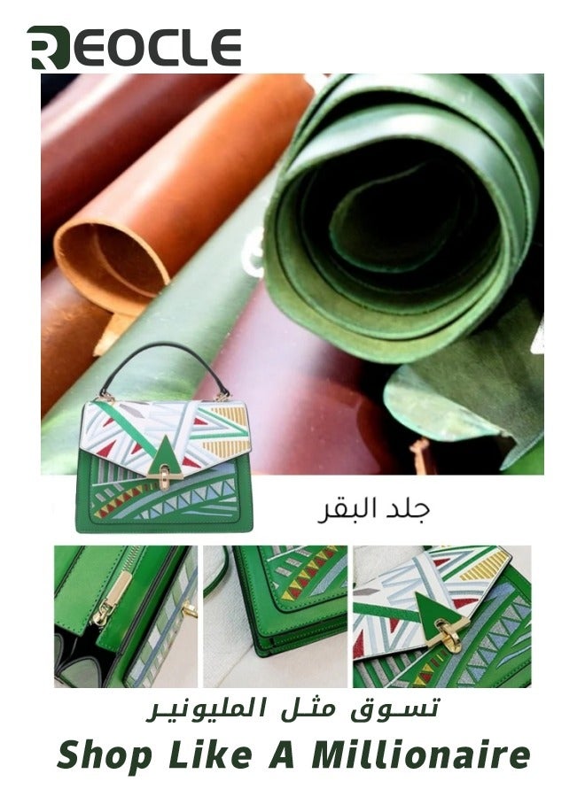 REOCLE Women's Crossbody Bag New National Style Embroidered Bag Women's Evening Handbag Single Shoulder Crossbody Bag Small Square Bag - Image 3