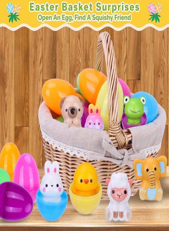 عبوة من 24 بيضة عيد الفصح معبأة مسبقًا بالألعاب، ألعاب حيوانات صغيرة طرية، حشوات بيض عيد الفصح مع 24 بيضة بلاستيكية قابلة للتعبئة، حشوات سلال عيد الفصح للأطفال، جوائز البحث عن البيض، مكافآت صفية، هدايا الحفلات - Image 4