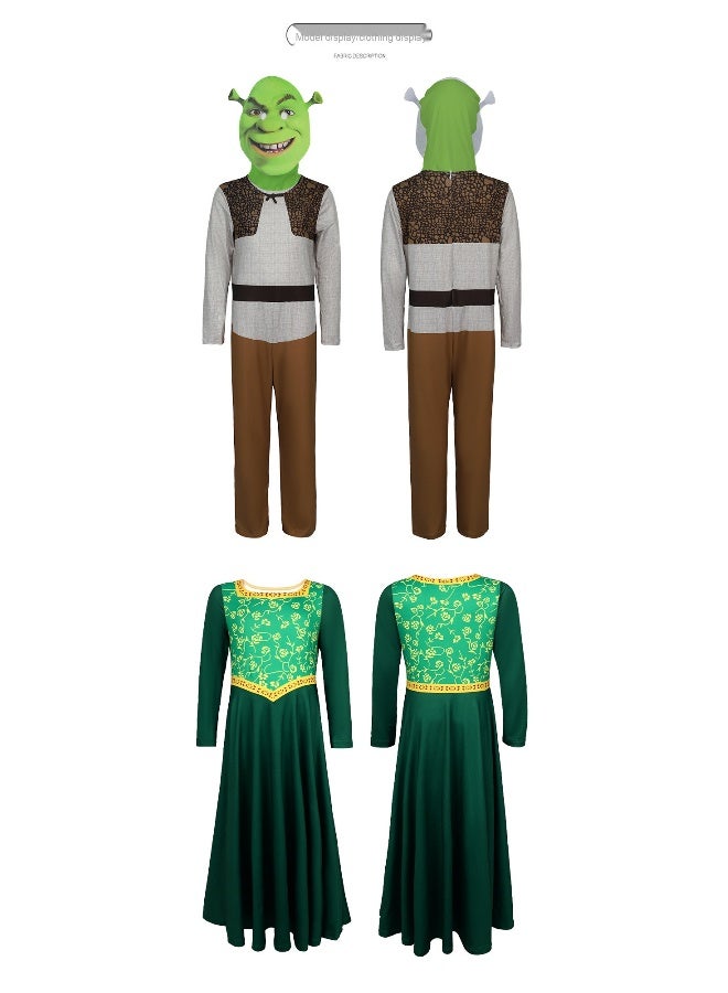 Halloween Monster Shrek Fiona Princess Cosplay Costume - Image 3