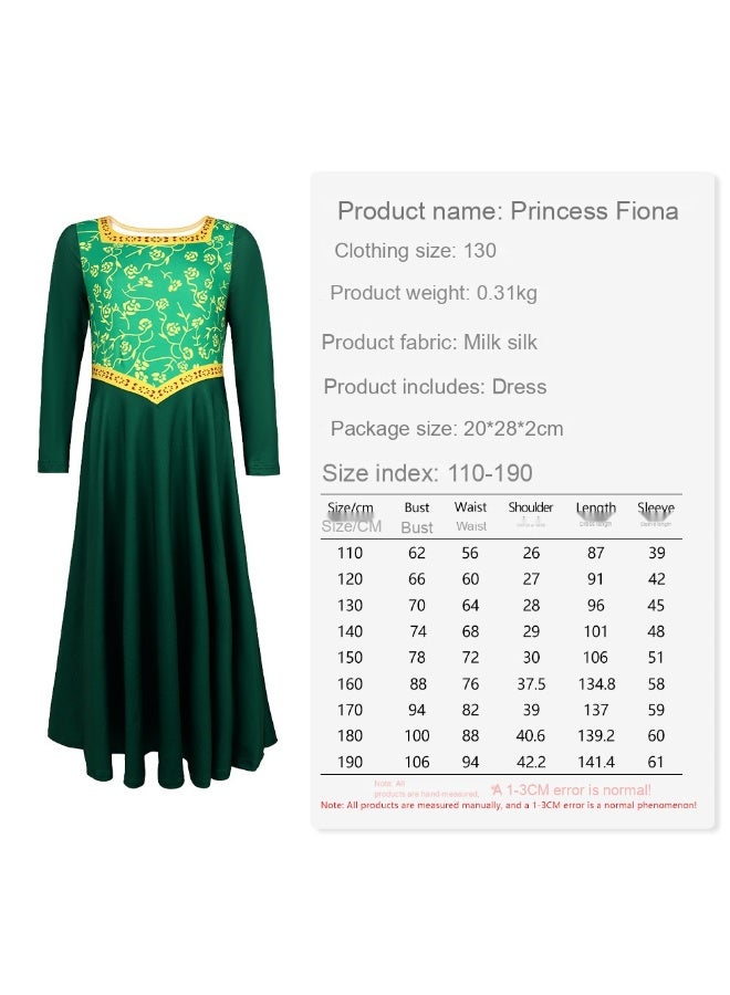 Halloween Monster Shrek Fiona Princess Cosplay Costume - Image 1