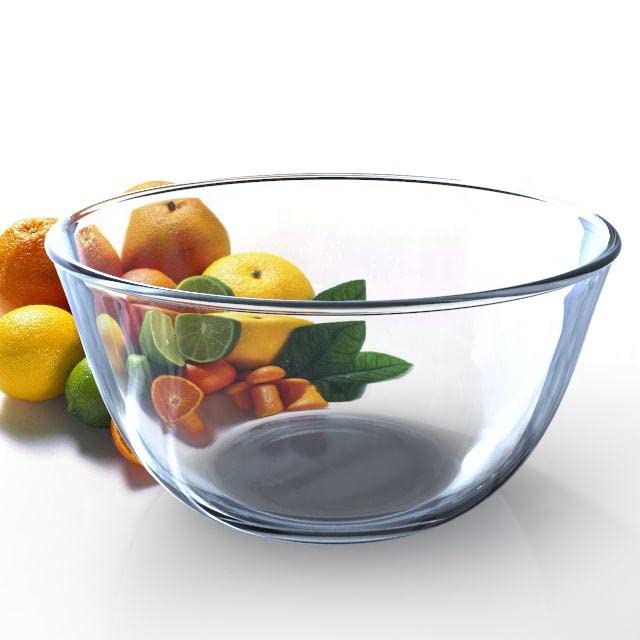 HAPPY BORN Glass Bowl for Mixing Dough Pasta Cereal Salad Cake Potpourri Large Perfect Size Mixing Bowl Microwave Dishwasher Safe 1000ml Set of 1 Piece Clear - Image 5