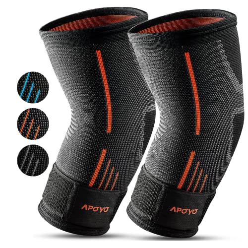 APOYO Elbow Brace for Tendonitis and Tennis Elbow, (Pair) Compression Sleeve for Arthritis, Workouts, Reduce Joint Pain During Fitness Activity (Small) - Image 1