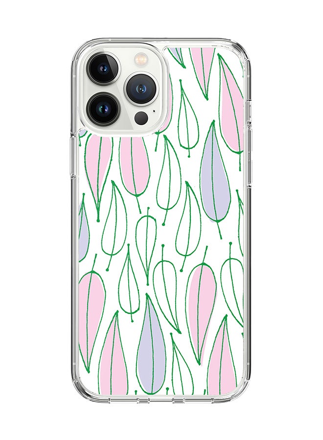 Classic Clear for Apple iPhone 14 Pro Max Case Hybrid Soft Cover Flexible Edges Anti Drop TPU PC Gel Thin Transparent Cover - Pastel Summer Full Print