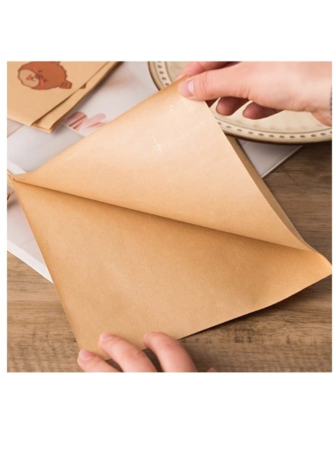 OASIS-TH 100 Sheets Greaseproof Paper, Baking Wrapping Paper Food Wrapping Paper, Food Basket Liners Paper Deli Paper for Breads French Fries Sandwiches Pizza Burgers Hot Dogs18X18CM - Image 2