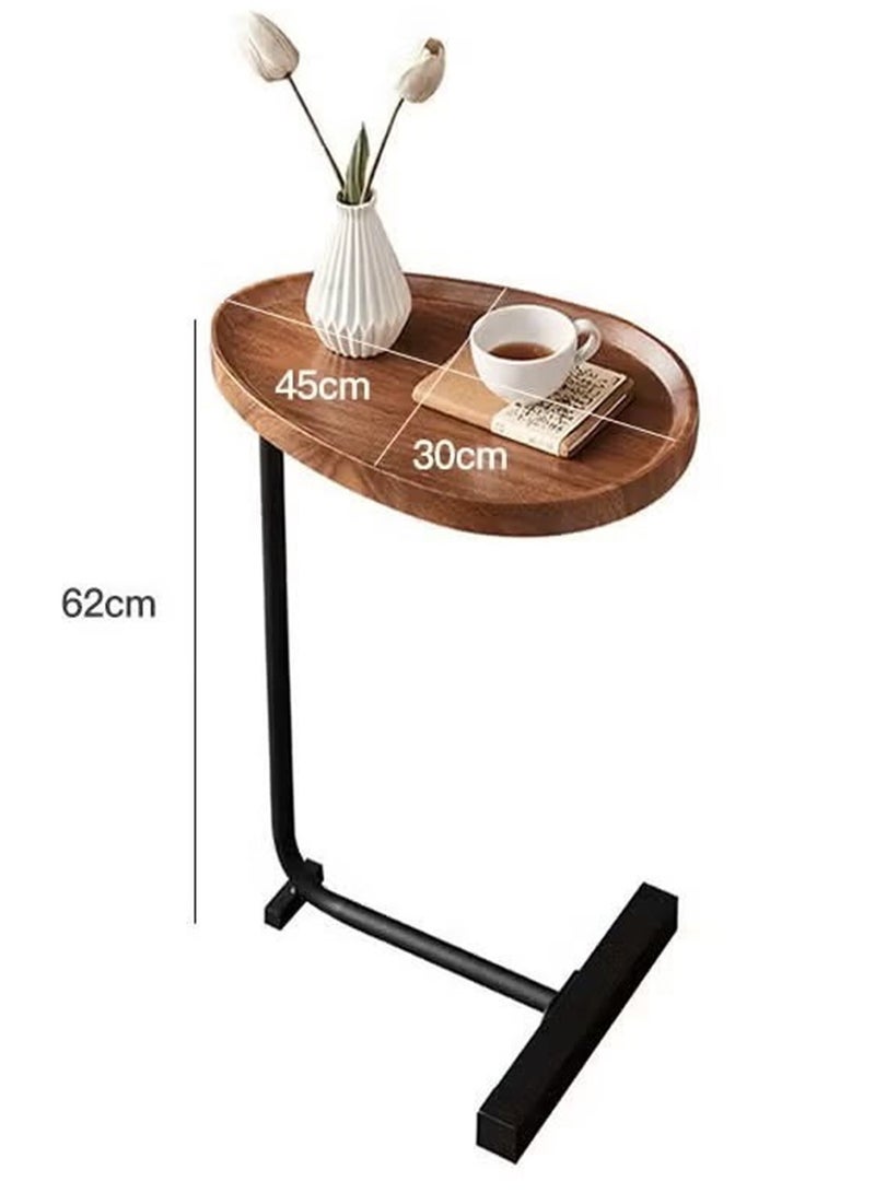 يوڠام طاولة قهوة متينة على شكل C بأسلوب نورديك طاولة جانبية للأريكة طاولة نهائية طاولة خدمة لغرفة المعيشة بمقاس 45 × 30 × 61 سم مصنوعة من المعدن - Image 3