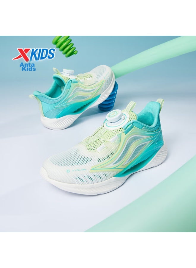 Xtep Children's Hydrogen Wind 5.0 Boys And Girls Breathable Rotary Button Comfortable Running Shoes Jelly Green/aurora Green Size 39 - Image 5