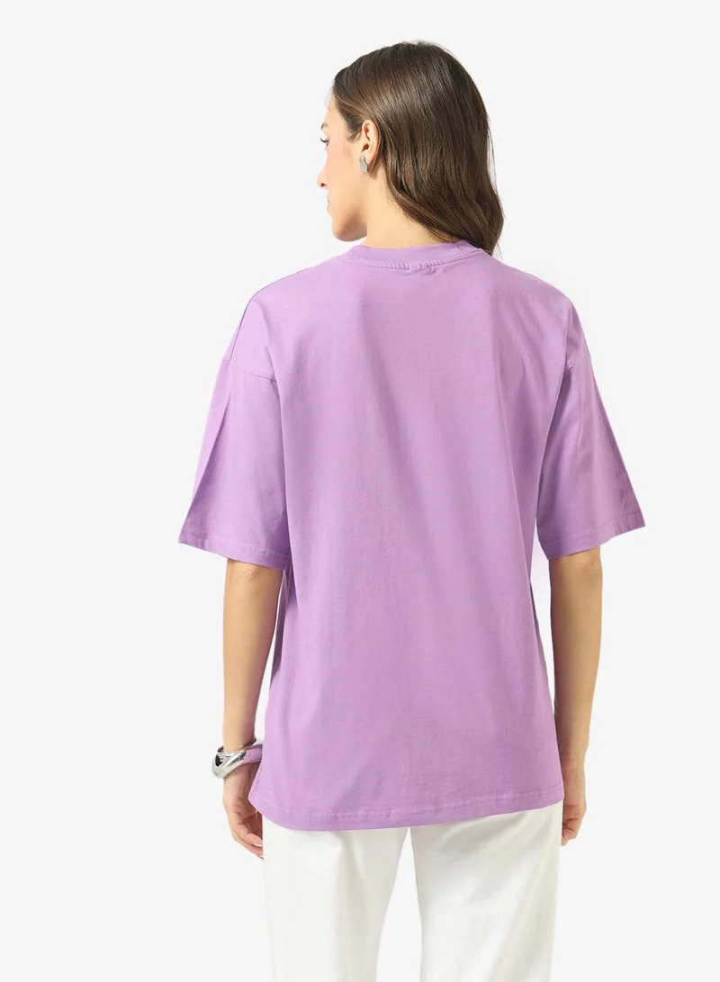 Ginger Cotton Oversize Floral Graphic T-shirt