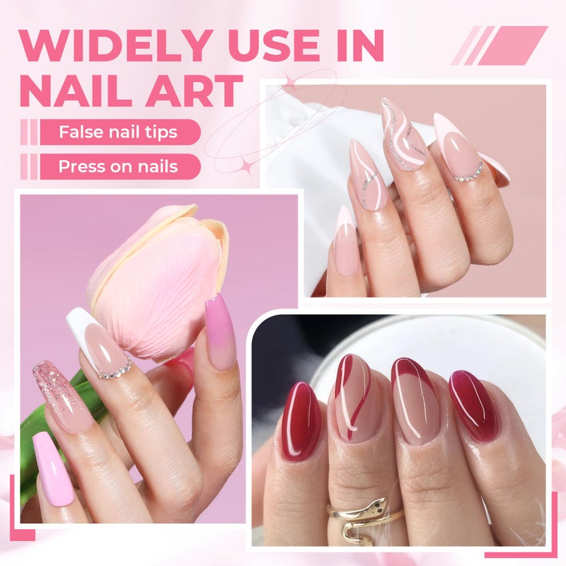 UNA GELLA Super Strong Nail Glue for Press On Nails: 20g, Soft Gel Nail Tips No Lamp Need, Fast-curing, Long Lasting, Semi Solid Gel Nail Glue for Fake False Acrylic Nails - Image 3
