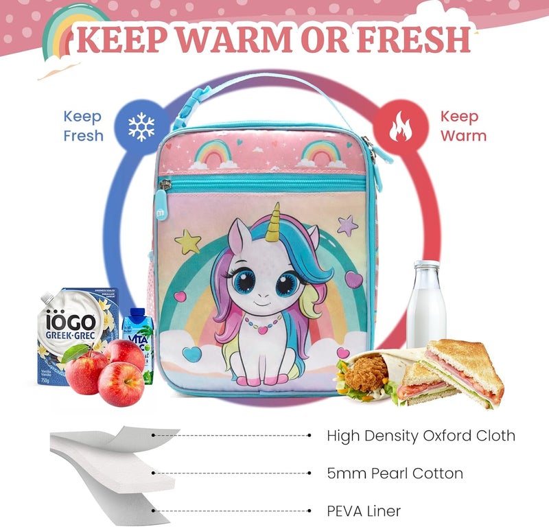 MEXS Kids Lunch Box Reusable Insulated Lunch Bag for Girls Boys Toddler Portable Cooler Lunchbox for School - Image 4