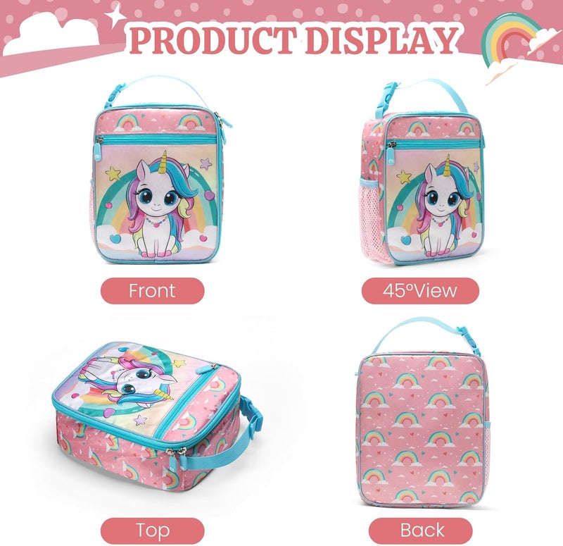 MEXS Kids Lunch Box Reusable Insulated Lunch Bag for Girls Boys Toddler Portable Cooler Lunchbox for School - Image 5