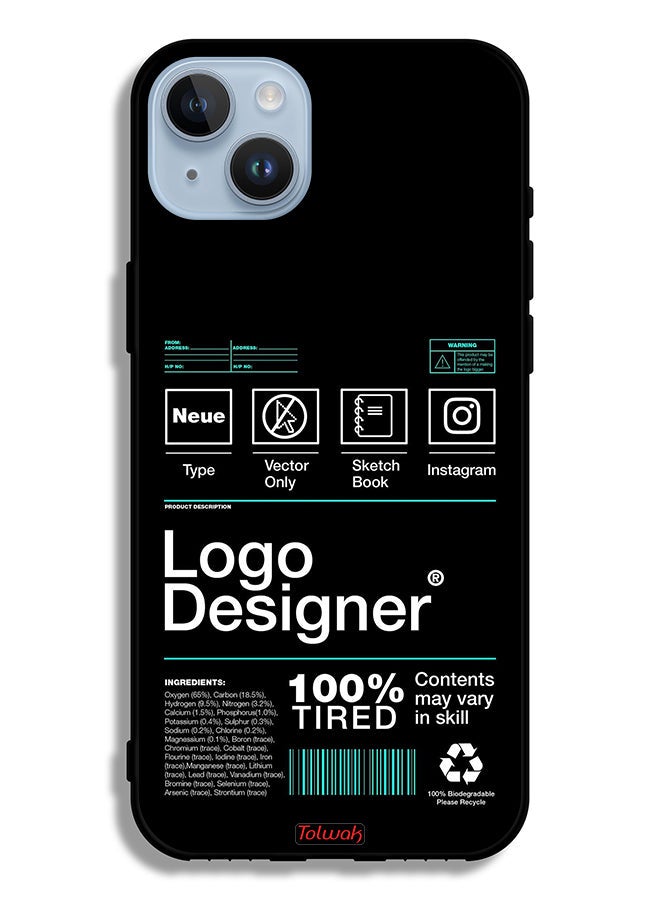 Tolwak Apple iPhone 14 Plus Protective Case Logo Designer Sticker - Image 2