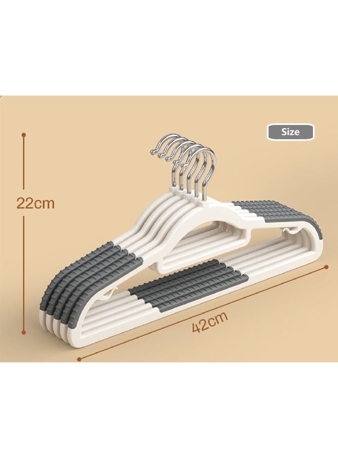 HOMESTAR 10-Piece Plastic Clothes Hangers with Non-Slip Pads - Durable & Elegant Closet Organizers for Shirts Everyday Standard Use Laundry Home and Wardrobe 360 Degree Swivel Hook for Women/Men Clothes - Image 2