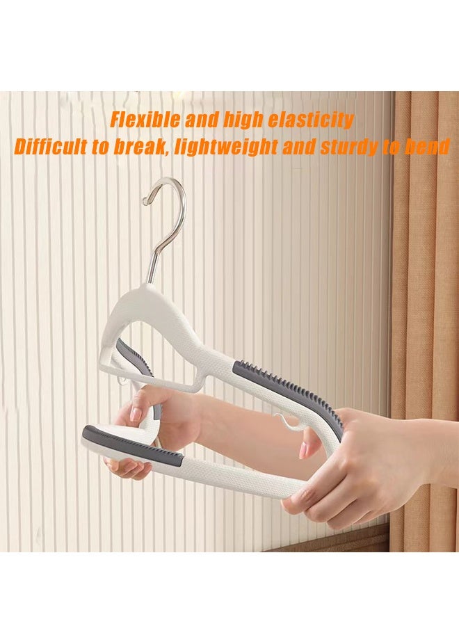 HOMESTAR 10-Piece Plastic Clothes Hangers with Non-Slip Pads - Durable & Elegant Closet Organizers for Shirts Everyday Standard Use Laundry Home and Wardrobe 360 Degree Swivel Hook for Women/Men Clothes - Image 4