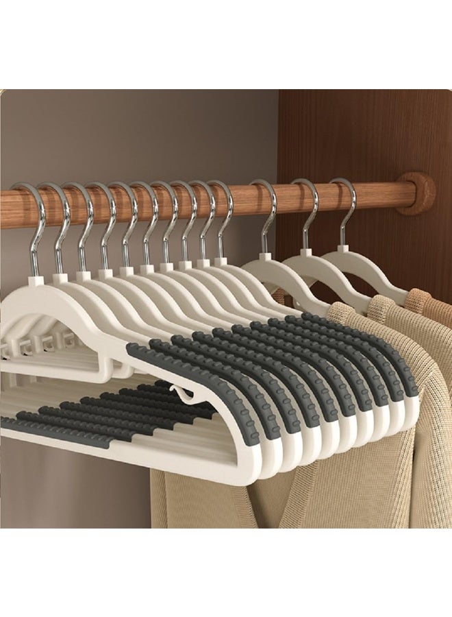 HOMESTAR 10-Piece Plastic Clothes Hangers with Non-Slip Pads - Durable & Elegant Closet Organizers for Shirts Everyday Standard Use Laundry Home and Wardrobe 360 Degree Swivel Hook for Women/Men Clothes - Image 5