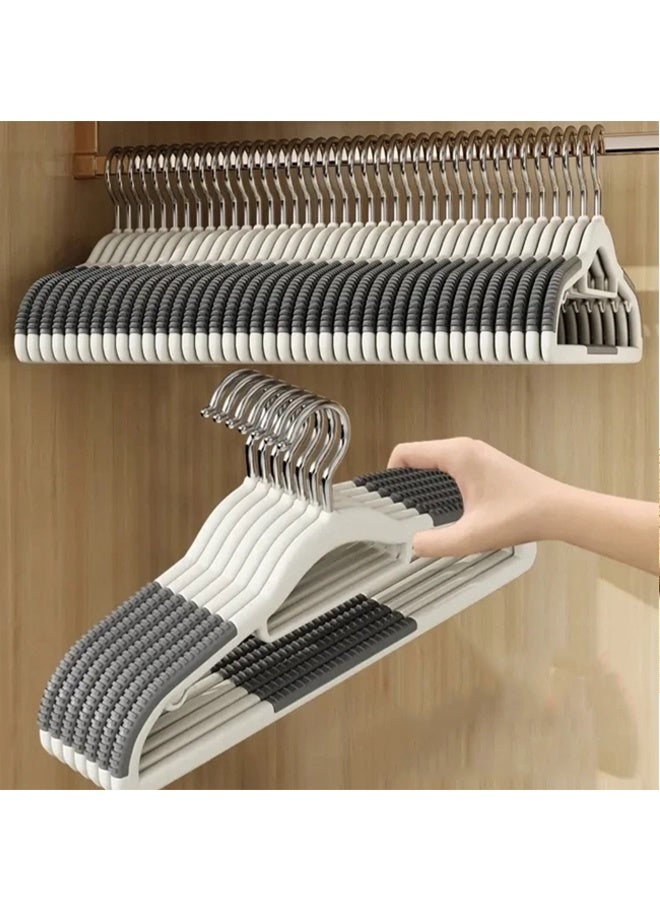 HOMESTAR 10-Piece Plastic Clothes Hangers with Non-Slip Pads - Durable & Elegant Closet Organizers for Shirts Everyday Standard Use Laundry Home and Wardrobe 360 Degree Swivel Hook for Women/Men Clothes - Image 3