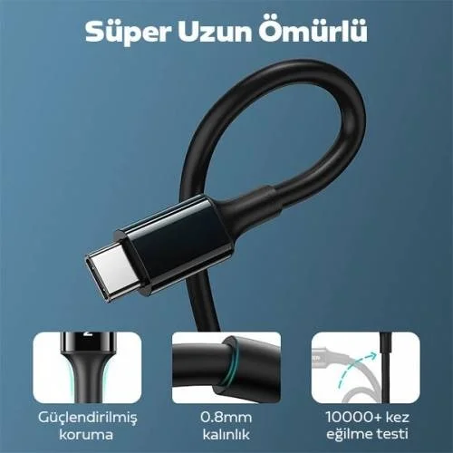 Polhammobile Polham 100CM Powered 100W Pd 3.1 Type C To Type C Charge and Data Cable, Fast Charge Cable