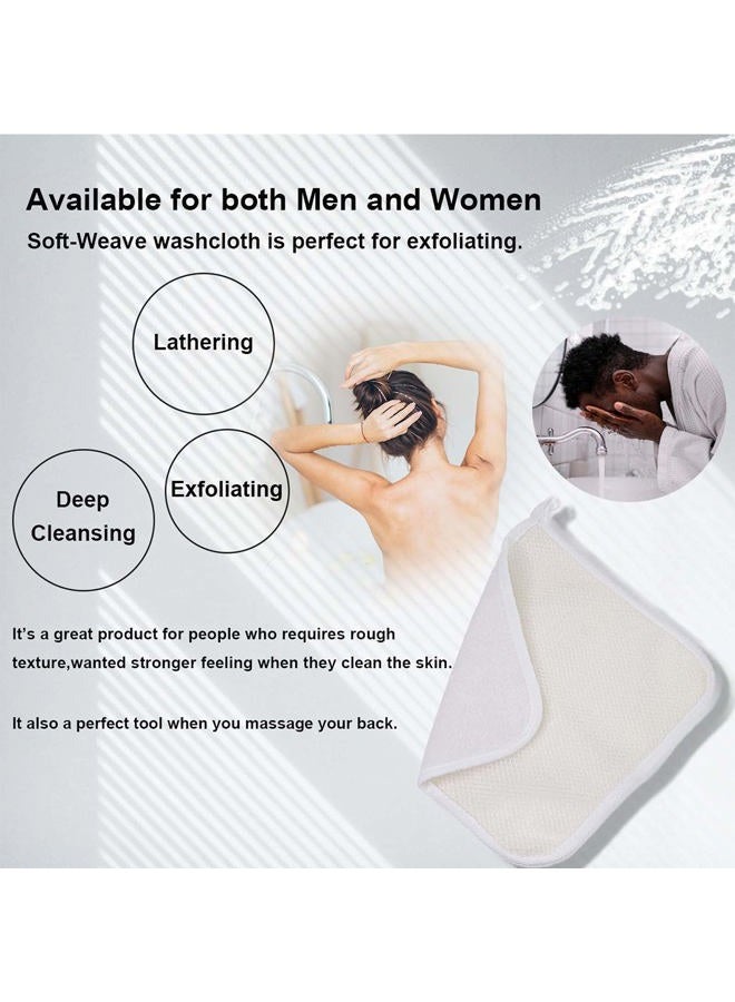 PPHAO BASIC PPHAO - Soft Weave Washcloth for Face - Face Washcloths - Exfoliating Washcloths for Dead Skin - Washcloth Scrubber for Body - Towel - Double Sided Design - 12 Pack - Image 4