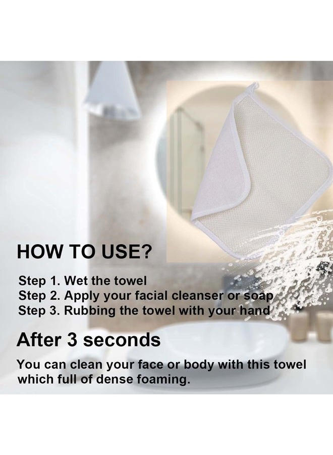 PPHAO BASIC PPHAO - Soft Weave Washcloth for Face - Face Washcloths - Exfoliating Washcloths for Dead Skin - Washcloth Scrubber for Body - Towel - Double Sided Design - 12 Pack - Image 3