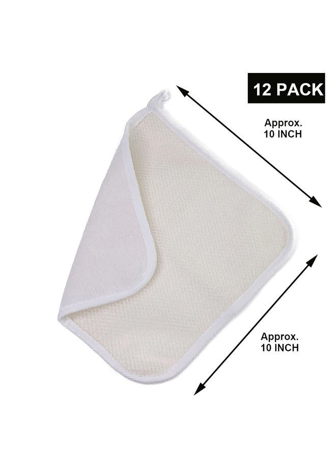 PPHAO BASIC PPHAO - Soft Weave Washcloth for Face - Face Washcloths - Exfoliating Washcloths for Dead Skin - Washcloth Scrubber for Body - Towel - Double Sided Design - 12 Pack - Image 2
