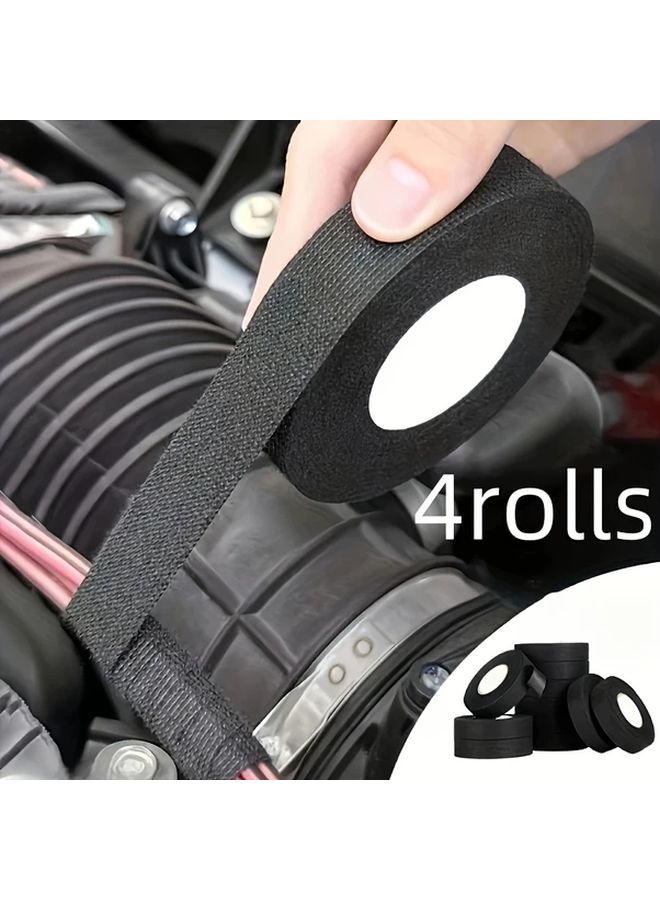 4 Rolls Heavy Duty Insulation Tape Heat Resistant Vibration Dampening Noise Reducing Cloth Adhesive - Image 2