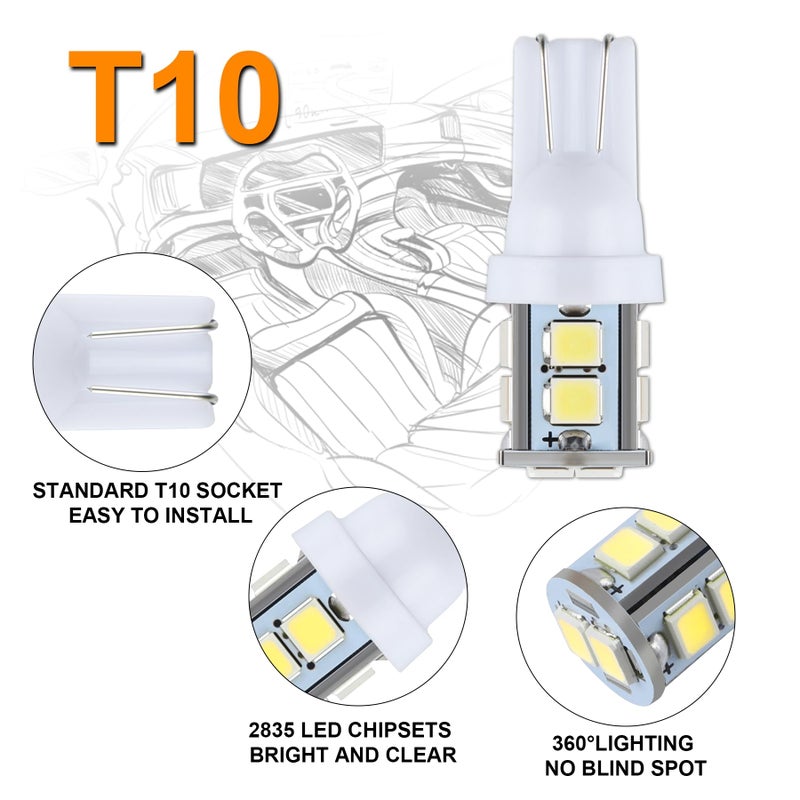 iFunyLED مجموعة مصابيح LED داخلية للسيارة iFunyLED مكونة من 24 قطعة مصباح قبة 194 T10 DE3175 578 31mm 42mm استبدال مصابيح داخلية لسيارة خريطة لوحة ترخيص باب علامة جانبية إضاءة الزاوية صندوق السيارة - أبيض - Image 3
