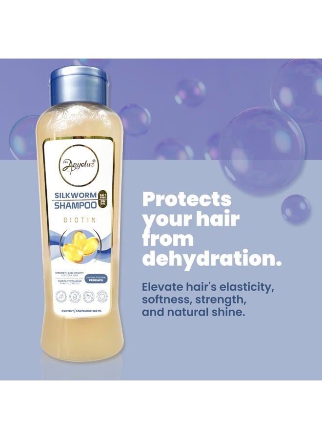 ANYELUZ ANYELUZ Silkworm Shampoo, Enhances Hair Elasticity, Softness, Strength, and Natural Shine, Protects Hair from Dehydration, For Dry Hair  - Image 2