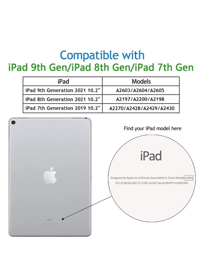 Case Compatible with iPad 9th Generation 2021/8th Generation 2020/7th Generation 2019, Soft TPU Cover Trifold Stand for iPad 10.2 Inch with Pencil Holder, Auto Wake/Sleep (Rose Gold) - Image 2