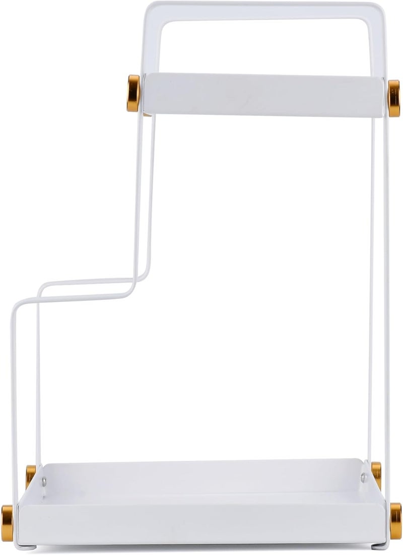 ffk 2 Tier Bathroom Countertop Organizer,Cosmetic Organizer,Storage Shelf for Bathroom,Ideal for Cabinet, Countertop, Pantry, and Desktop, for Bathroom, Kitchen, Office(White) - Image 5
