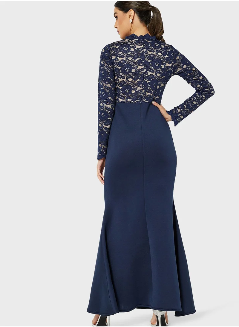 SIVVI for HANIYA Lace Detail Bodycon Dress