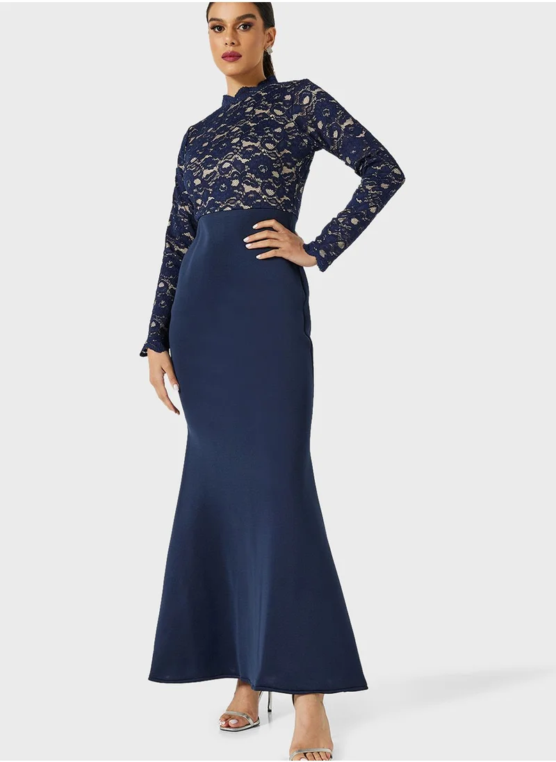 SIVVI for HANIYA Lace Detail Bodycon Dress