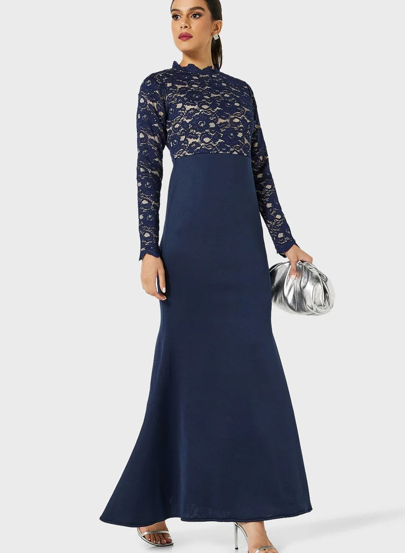 SIVVI for HANIYA Lace Bodice Maxi Dress