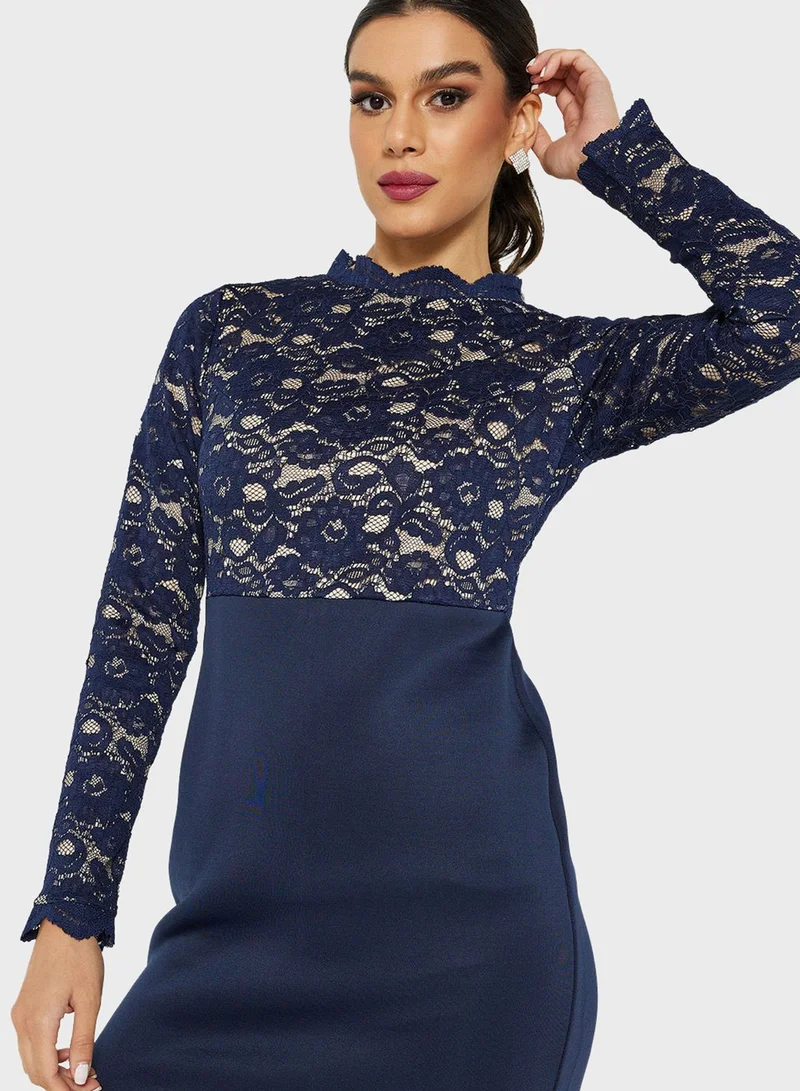 SIVVI for HANIYA Lace Bodice Maxi Dress
