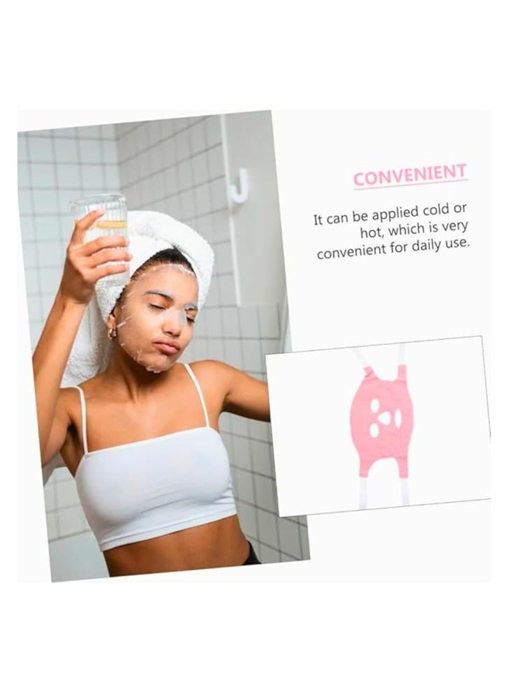 Tourmaline Gel Magnet Facial Massage Mask with Cooling Beads - Washable and Ready to Use, (Red) - Image 4