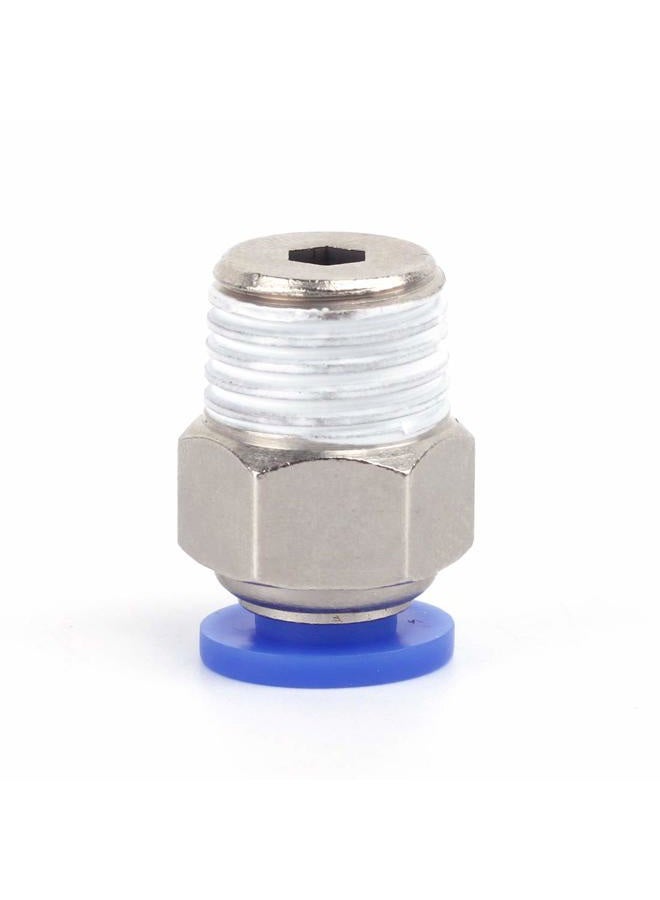 Sns SPC1/4-02NPTBE 1/4"Tube OD x 1/4 NPT Male Straight Nickel Plated Brass Push to Connect Pneumatic Fittings（10 PCS） - Image 5