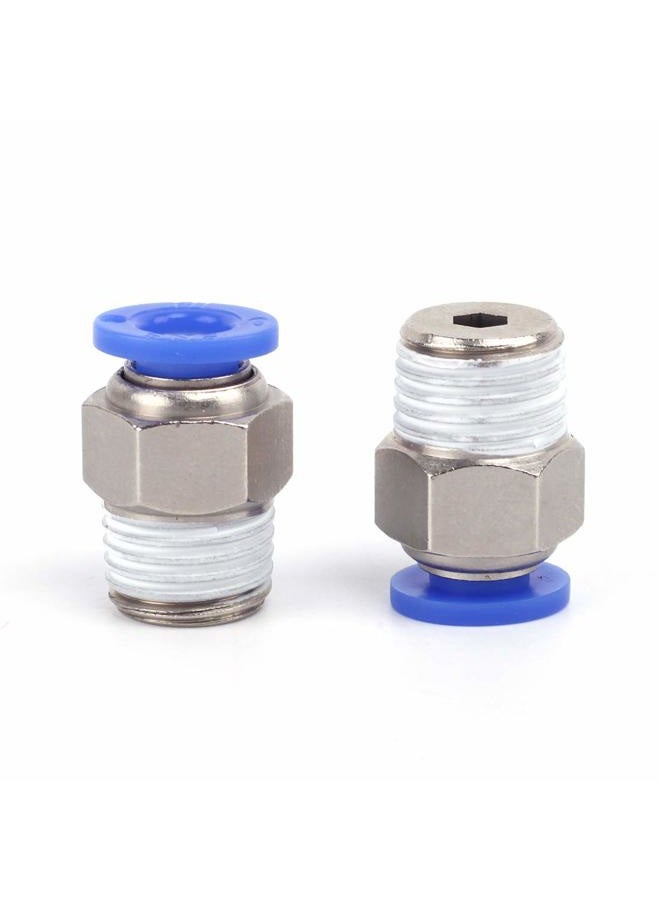 Sns SPC1/4-02NPTBE 1/4"Tube OD x 1/4 NPT Male Straight Nickel Plated Brass Push to Connect Pneumatic Fittings（10 PCS） - Image 3