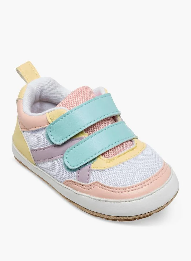 Barefeet Booties With Hook & Loop Closure, Colourblock