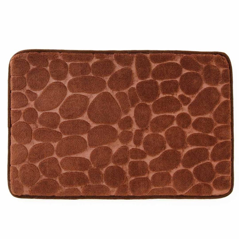 Homestic Stylish Door Mat with Leopard Print Design|Super Absorbent & Comfortable|Anti Skid Bathroom Mat|Multi-Utility Mat for Living Room,Bedroom & Other Spaces|SZ-01|40 x 60 cm,Brown