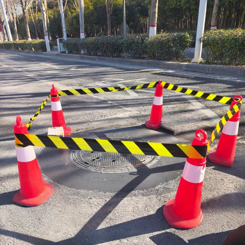 KINGPLAST Warning Tape - 2.8 Inch 660 feet Yellow Black Hazard Safety Striped Barricade Caution Tape No-Adhesive for Quarantine Danger Construction Police Crime Scene - Image 4
