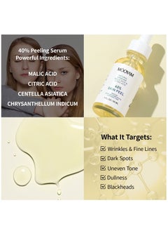 MOOYAM 40% Citric Acid Peeling Serum Chemical Peel for Face Peeling Solution Skin Peel Chemical Exfoliant for Face Exfoliating Facial Peel for Dark Skin Dark Spots Acne Spot 30ml  - Image 5