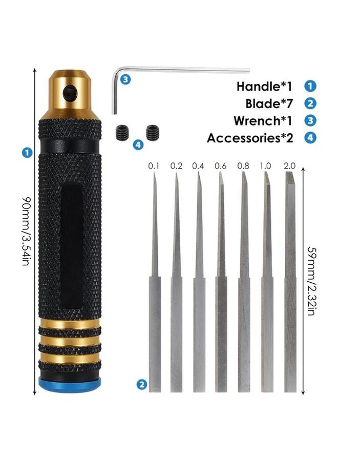 Ultra Sharp Precision Chisel Set 0 1 2 0mm Wear Resistant Scriber With Mounting Holes - Image 4