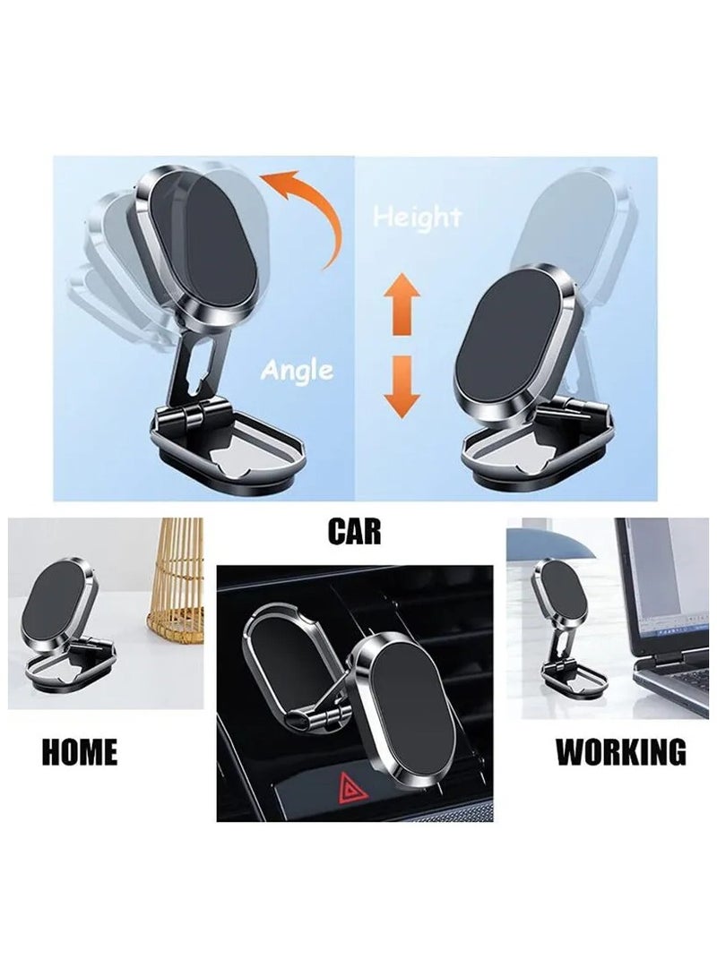 Kannzz 360° Rotation Magnetic Dashboard Car Phone Holder with Strong Magnet and 2 Metal Plates - Image 3