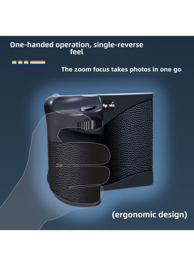 Mobile Phone Bluetooth Camera Remote Control Selfie Artifact Zoom Shooting Video Handle Travel Photography Camera Assistant Charging-Color:【stepless Zoom】 Cherry Blossom Powder (light Supplement Package Version) - Image 3